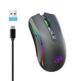 thumbnail image 1 of Byujiro 2.4G RGB Wireless Gaming Mouse Rechargeable Type-C Mice, Max 4800 Adjustable DPI, Dynamic RGB Glow Light, Anti-Slip Textured Side Grip, 33 Feet Stable Wireless Signal, 1 of 8