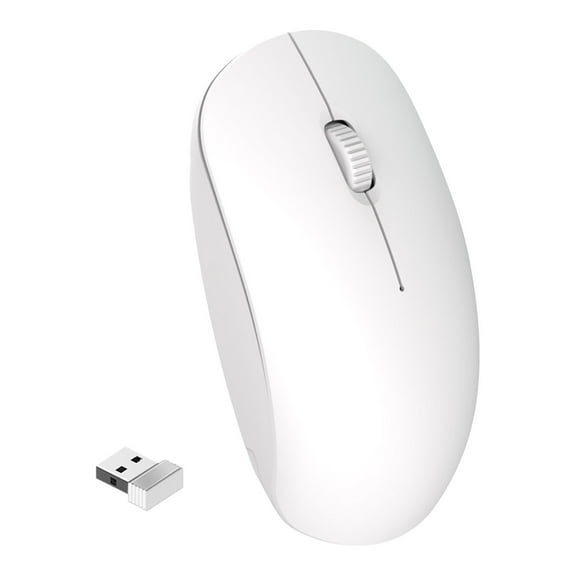 Byujiro 2.4G Wireless Silent Bluetooth Dual Mode Computer Mouse, Slim Portable Business Office Mice, Mini USB Receiver, Compatible with Laptop, Desktop