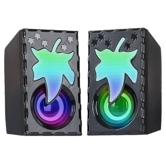 Byujiro 2 Pack Speakers Wired Connection No Delay Plug and Play Surround Sound Clear Sound Quality Wired Speaker