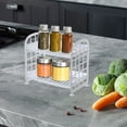 thumbnail image 1 of Byujiro 2-Tier Kitchen Countertop Storage Rack for Spices Pots Pans Utensils, Home Pantry Cupboard Organization, 1 of 6