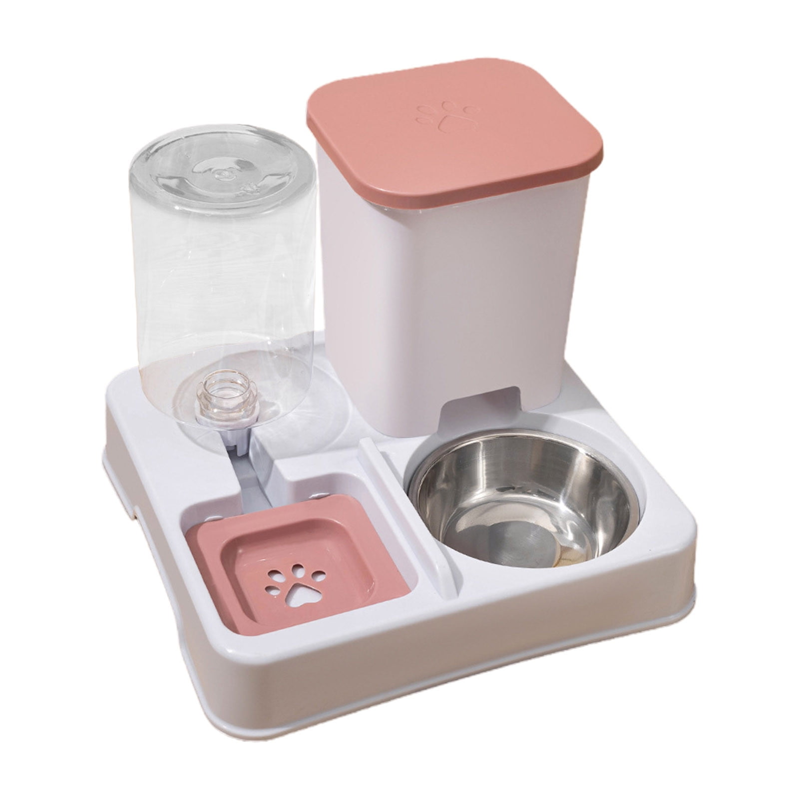 Byujiro 2-in-1 Automatic Pet Feeder & Water Dispenser Self-Refilling Food & Water Station, Ideal for Cats & Dogs, Leak-Proof & Easy to Clean Pet Supply for Busy Pet Owners