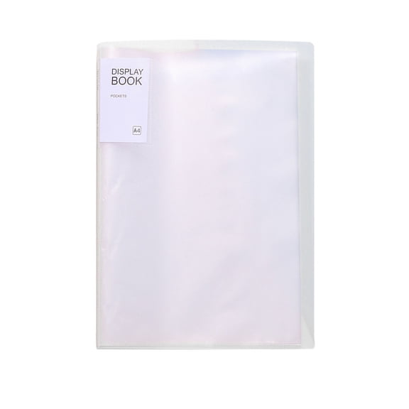 Byujiro 20-Pocket Display Book Clear Plastic Presentation Folder with Multiple Pockets, Document Organizer for Office, School, Artwork & Portfolio Storage