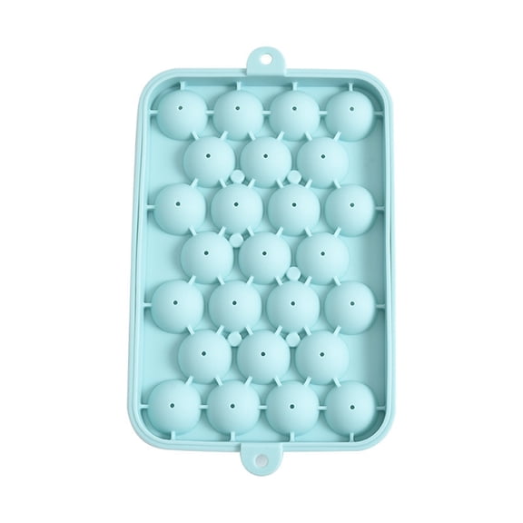 Byujiro 25-Cavity Sphere Shaped Silicone Ice Mold, Reusable Mini Ice Ball Tray, Ideal for Beverage Chilling, Cocktails & Summer Drinks