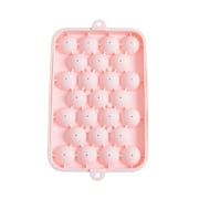 Byujiro 25-Cavity Sphere Shaped Silicone Ice Mold, Reusable Mini Ice Ball Tray, Ideal for Beverage Chilling, Cocktails & Summer Drinks