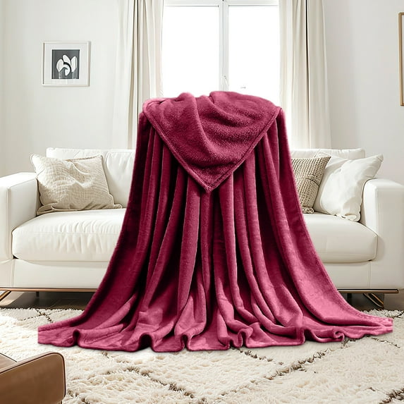 Byujiro 27.5x39.3inches Flannel Bath Towel Blanket Fleece Blanket Farai Fleece Blanket Plain Flannel Blanket Yoga Blanket Fleece Blanket