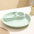 thumbnail image 1 of Byujiro 3-Compartment Food Plates Divided Plate Easy to Clean & Stackable for Home Daily Meals, Lunches & Meal Prep, 1 of 7