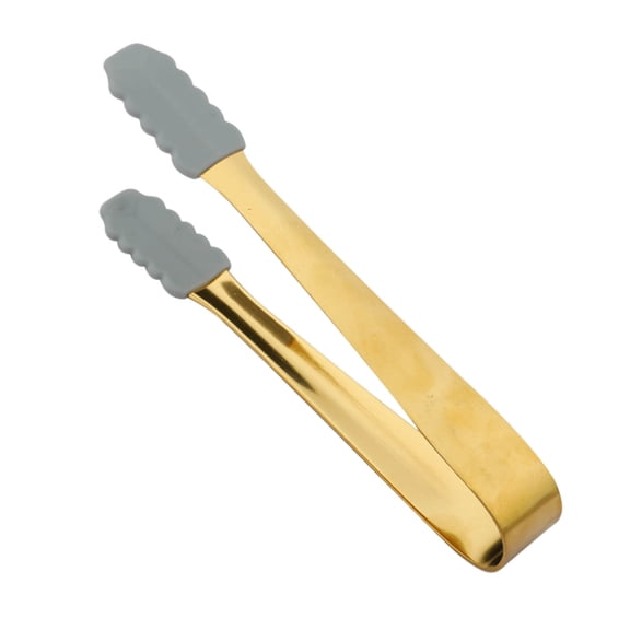 Byujiro 304 Stainless Steel Silicone Ice Tongs for Home, Bar, Parties & Cocktail Drinks