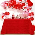 thumbnail image 1 of Byujiro 47" 3D Rose Floral Tablecloth Textured Petal Fabric Table Cover Elegant Decorative Table Cloth for Wedding, Cake Table, Sign-In Table, Banquet, Party & Hotel Events, 1 of 6