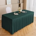 thumbnail image 1 of Byujiro 48"x16"x30" Table Skirt with Top Cover, Pleated Tablecloth for Rectangle Tables, Dustproof Decorative Table Cover for Banquet, Wedding, Conference, Party, Picnic, Home & Outdoor Events, 1 of 6