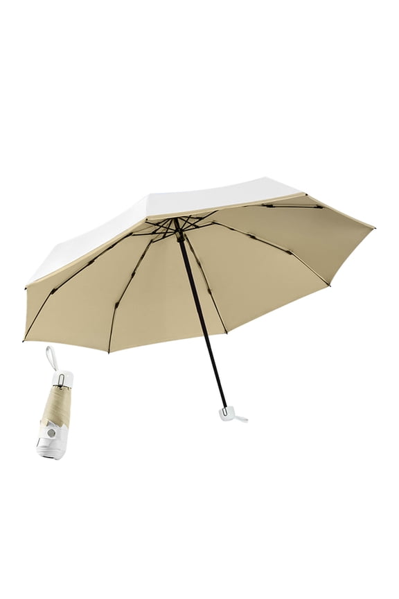 5-Fold 8-Rib Mini Portable Umbrella Sun & Rain Umbrella Compact Folding Pocket Umbrella for Travel, Commute & Outdoor Daily Use