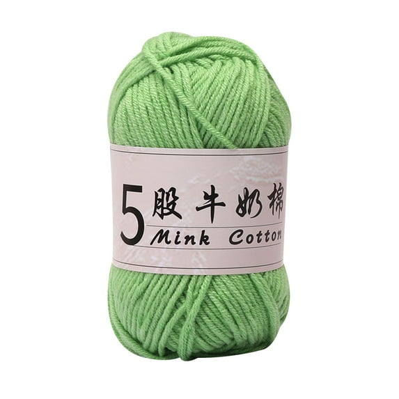 Byujiro 5-Ply Braided Cotton Yarn DIY Doll Sweater Skein Beginner-Friendly Craft, 1.76oz Skein