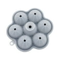 thumbnail image 1 of Byujiro 6-Cavity Sphere Shaped Silicone Ice Mold with Lid Reusable Ice Ball Tray Easy Release for Whiskey, Cocktails, Beverage Chilling & Freezer Storage, 1 of 5