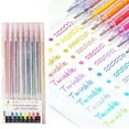 thumbnail image 1 of Byujiro 8-Color Glitter Gel Pen Set Shimmering Metallic Sparkle Pens Fine Point Pens for Journaling, Doodling, Scrapbooking, Art Projects & Card Making, 1 of 1
