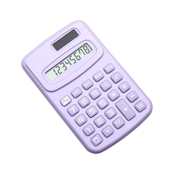 Byujiro 8-Digit Pocket Calculator Mini Portable Basic Calculator with Dual Power for Students, Office, Finance, School & Daily Math Work