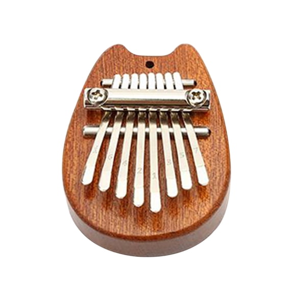 Byujiro 8-Key Kalimba Thumb Piano Portable Wooden Finger Piano with Clear Natural Tones, Beginner-Friendly Musical Instrument for Kids & Adults