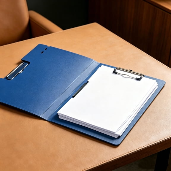 Byujiro A4 Double Clip Board Folder Dual-Side Vertical & Horizontal Document Binder with Writing Pad Function Multi-Purpose Report Portfolio for Office Contracts, Student Handouts, Files
