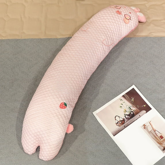 Byujiro Adorable Long Body Pillow Cute Print Design Soft Comfort for Kids, Teens & Adults Decorative Bed Pillow