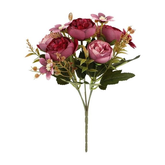 Byujiro Artificial Flowers Peony Fake Flowers Bundle Wedding Home Furnishings Hotel Interior Decoration Artificial Flowers Decorative Ornaments