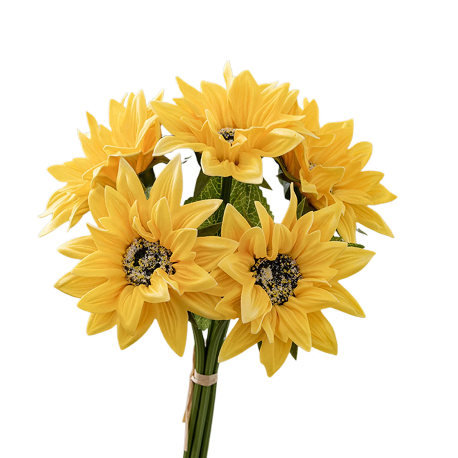 Byujiro Artificial Sunflower Bouquet Cheerful Fake Floral Arrangements ...