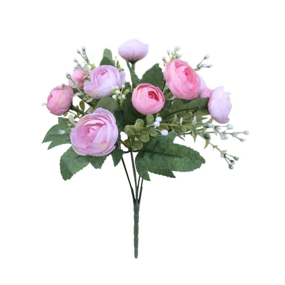 Byujiro Artificial Wedding Bridal Bouquet Realistic Fake Floral Arrangements for Wedding Photography Props, Home Table Centerpieces, Party Decor & Event Displays