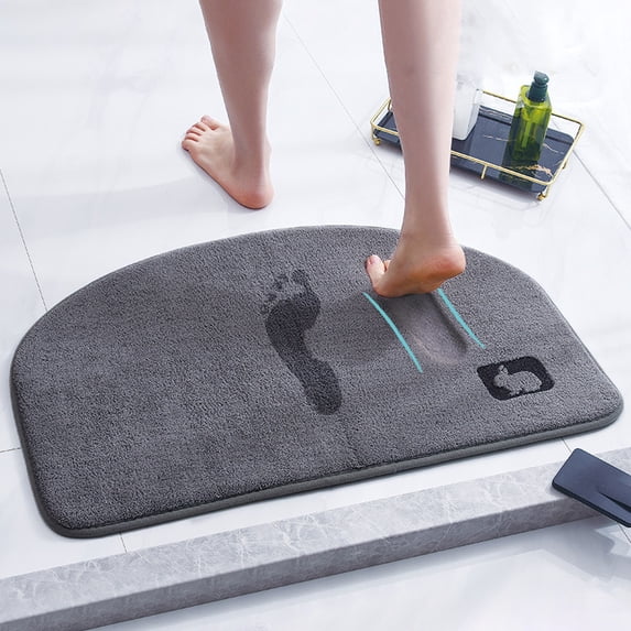 Byujiro Bath Mat Dry Bathroom Entrance Mat Non Slip Shower Rug Water Absorbent Floor Mat for Home Solid Color Great for Toilet Washroom