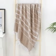 thumbnail image 1 of Byujiro Bath Towel Polyester Turkish Beach Towel 90x180 with Tassel Woven Fringe Absorbent Adult Bath Towel Suitable for Beach Bath Towel Or Shawl, 1 of 6