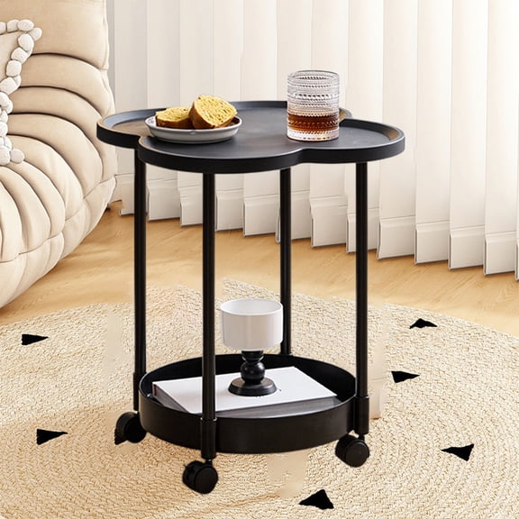 Byujiro Bedside Table & Storage Organizer Small Storage Rack Home Sofa Mini Side Table Cabinet Mobile Table Sturdy Multi-Purpose Small Accent Table (Easy Assembly, Modern Design)
