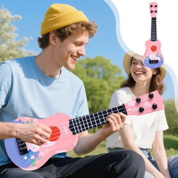 Byujiro Beginner Kids' Ukulele Guitar 4-String Playable Musical Toy for Boys & Girls, Early Music Education & Preschool Rhythm Development
