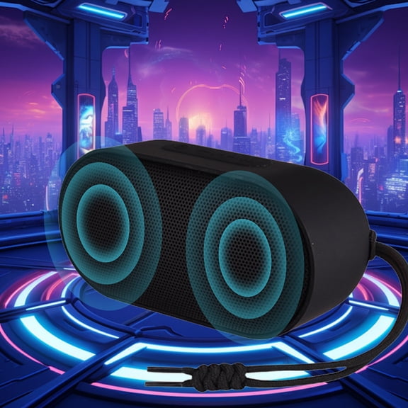 Byujiro Bluetooth 5.0 Desktop Speaker with USB and Card Slot Portable Waterproof and High Volume Bluetooth Speaker for Party, Camping & Home Use, Ideal Gift Idea