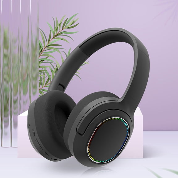 Byujiro Bluetooth Headphones Bluetooth 5.3 Subwoofer Head-Mounted Foldable Headphones - Built-in Mic Wireless Call Folding Stereo Noise Cancellation Over Ear Soft Earmuffs Headset