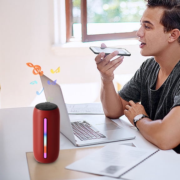 Byujiro Bluetooth Speaker, Wireless Speaker, High Volume Card, Subwoofer, Home Phone, Computer, Desktop Audio for Outdoor, Party and Home Use, Gift Ideas