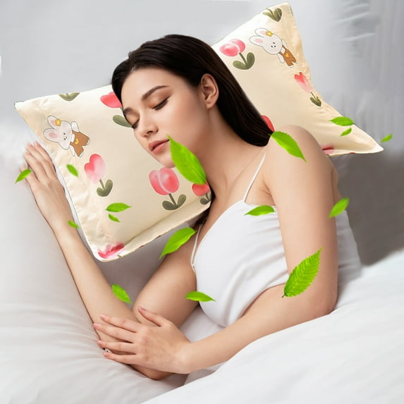 Byujiro Breathable Comfort Pillow for Home Soft and Supportive Bed Pillow Suitable for Back Side Made Of-friendly Fabric