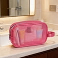 thumbnail image 1 of Byujiro Breathable Mesh Travel Toiletry Pouch Portable Zippered Cosmetic Bag Lightweight Organizer with Handle for Daily & Trips, 1 of 6