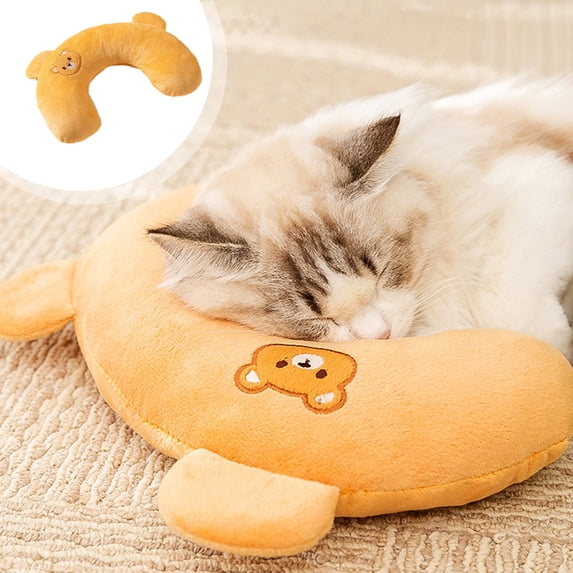 Byujiro Breathable U-Shaped Pet Pillow for Dogs & Cats, Soft Mesh Neck Support Cushion Comfortable Pet Sleeping Pillow for Puppy, Crate & Pet Bed