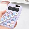 thumbnail image 1 of Byujiro Candy-Colored Dual-Power 12-Digit Calculator Solar & Battery Powered Desktop Calculator, Silent Basic Calculator with Clear LCD Display for Office, Students, School & Home Use, 1 of 6