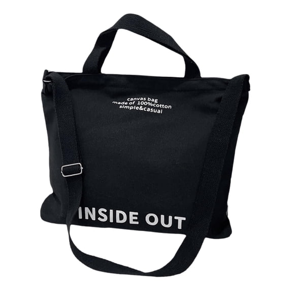 Byujiro Canvas Tote Crossbody Bag Casual Printed Shoulder & Handbag Multi-Purpose Carryall for Work, School, and Travel