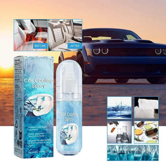 Byujiro Car Coolant Spray Summer Car Cooler Car Interior Cool Comfortable Driving 50ml Car Care Products