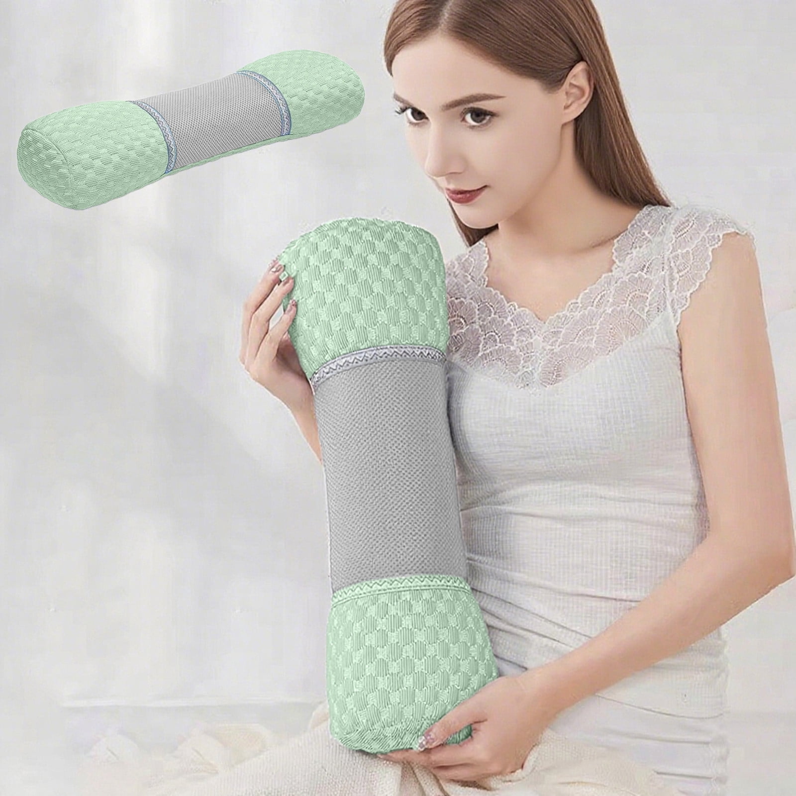 Byujiro Cervical Neck Pillow for Neck and Lumbar Support Memory Bolster Pillow Comfort for Bed for Side Sleepers Back Sleeper