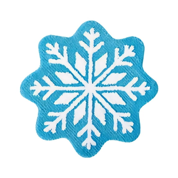 Byujiro Christmas Door Mat Snowflakes Rug Winter Snowflake Doormat Snowflake Welcome Mat Cute Christmas Decorative Non-Slip Washable Door Mats for Indoor Outdoor Entrance Home Bathroom