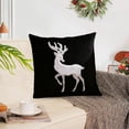 thumbnail image 1 of Byujiro Christmas Elk Embroidered Pillow Cover Soft Christmas Decor Cushion Case for Sofa Bed Couch Christmas Decorations, 1 of 6