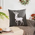 thumbnail image 1 of Byujiro Christmas Elk Embroidered Pillow Cover Soft Christmas Decor Cushion Case for Sofa Bed Couch Christmas Decorations, 1 of 6