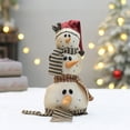 thumbnail image 1 of Byujiro Christmas Snowman Figurine Branch & Hat Design Christmas Decor for Tabletop, Bookshelf, Fireplace & Holiday Decor, Christmas Gifts, 1 of 6