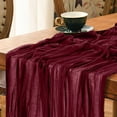 thumbnail image 1 of Byujiro Christmas Table Runner Boho Gauze Green Wedding Table Runner Fabric Kitchen Dining Holiday Table Decor for Home Party Indoor Christmas Decorations, 1 of 5