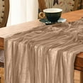thumbnail image 1 of Byujiro Christmas Table Runner Boho Gauze Green Wedding Table Runner Fabric Kitchen Dining Holiday Table Decor for Home Party Indoor Christmas Decorations, 1 of 5