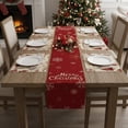 thumbnail image 1 of Byujiro Christmas Table Runner and Placemats Set, 1‑Piece Table Runner with 6‑Pcs Placemats, Snowflake Printed Fabric Table Topper for Xmas Holiday Dinner, Family Gathering, 1 of 6