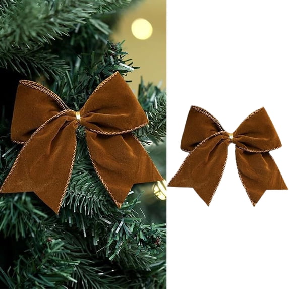 Byujiro Christmas Velvet Bow 1pc Festive Decorative Bow for Holiday Arrangements Christmas Ornaments
