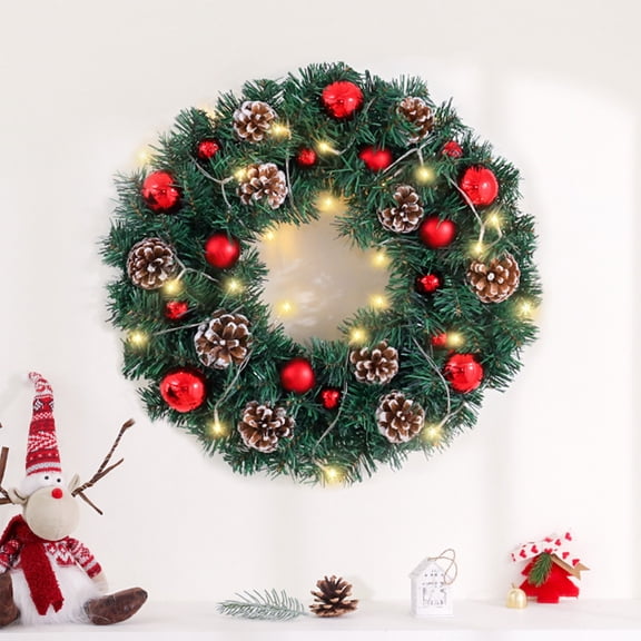 Byujiro Christmas Wreath Indoor Outdoor Decor for Window Display, Mall Scene Setup, Front Door & Holiday Events, Christmas Decorations