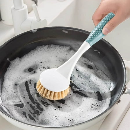 Byujiro Cleaning Supplies Washing Brush Sisal with Handle Brush Scrub Brush for Pans Pots Dishwashing and Cleaning Brushes