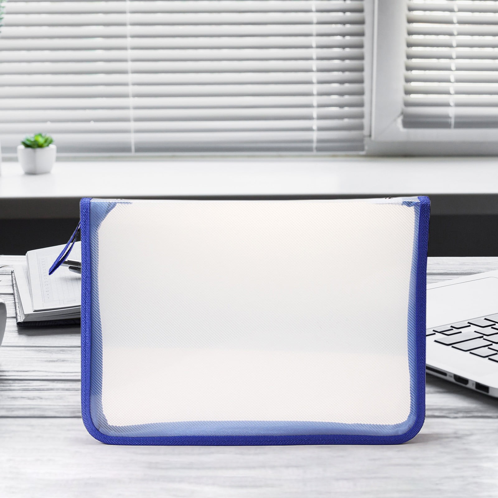 Byujiro Clear PP Zipper File Bag A4 Plastic Document Organizer with ...