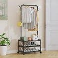thumbnail image 1 of Byujiro Clothes Rack Shoe Rack Coat Rack Floor Storage Rack Household Dormitory Multifunctional Coat Rack, 1 of 6